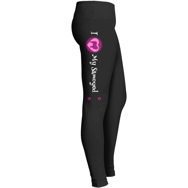 I Love My Samoyed Leggings For Samoyed Dog Lovers Leggings