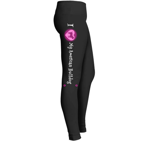 I Love My American Bulldog Leggings For American Bulldog Dog Lovers Leggings