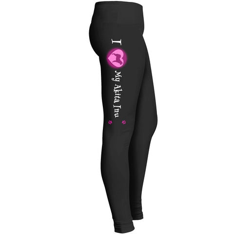 I Love My Akita Inu Leggings For Akita Inu Dog Lovers Leggings