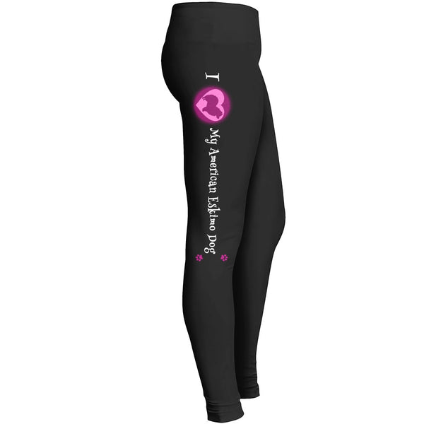 I Love My American Eskimo Dog Leggings For American Eskimo Dog Dog Lovers Leggings