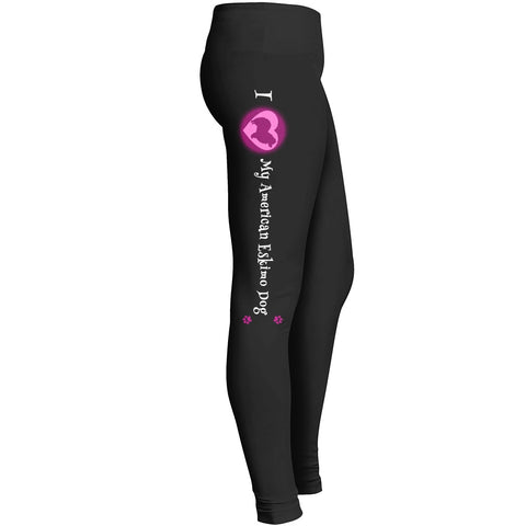 I Love My American Eskimo Dog Leggings For American Eskimo Dog Dog Lovers Leggings