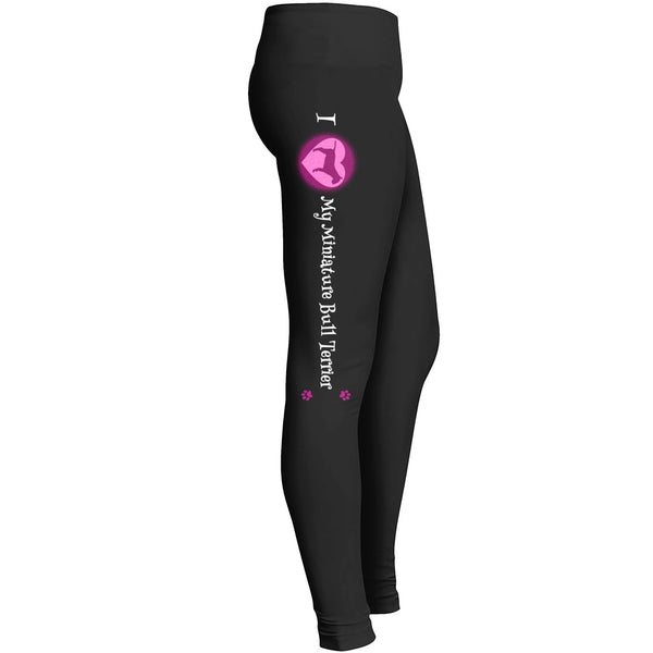 I Love My Miniature Bull Terrier Leggings For Miniature Bull Terrier Dog Lovers Leggings