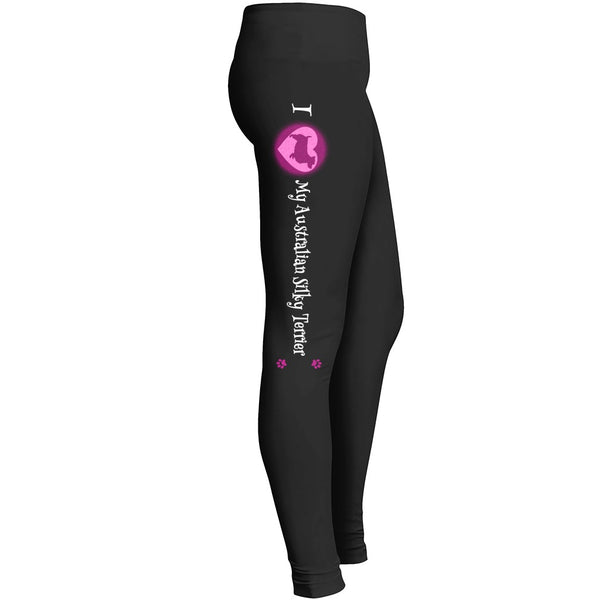 I Love My Australian Silky Terrier Leggings For Australian Silky Terrier Dog Lovers Leggings