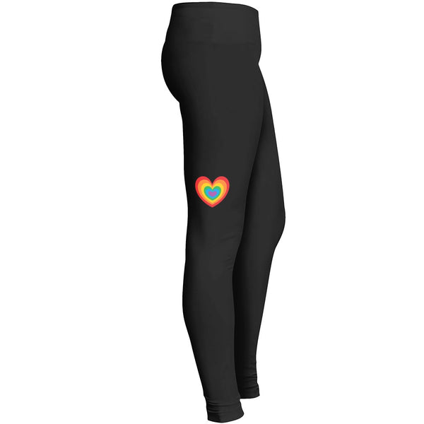 Rainbow Heart Lgbt Gay Pride Leggings