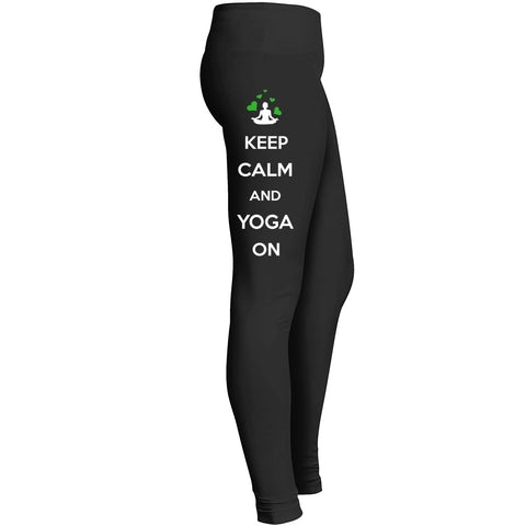 Keep Calm And Yoga On Leggings