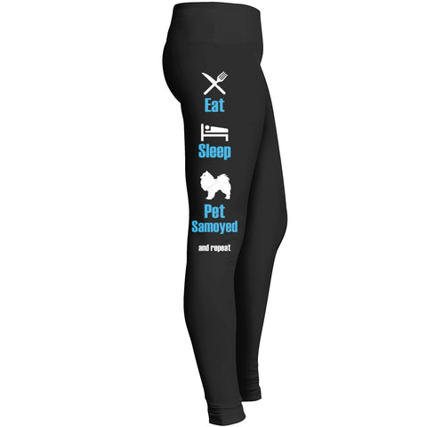 Eat Sleep Petsamoyed And Repeat Leggings