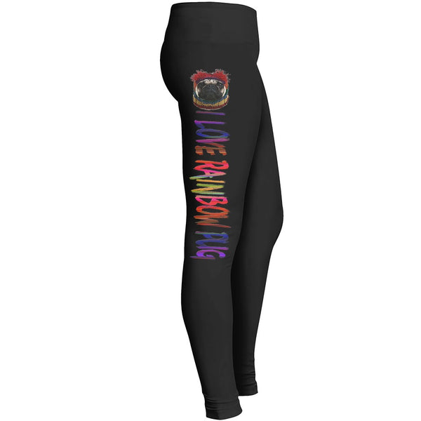 I Love Rainbow Pug Leggings
