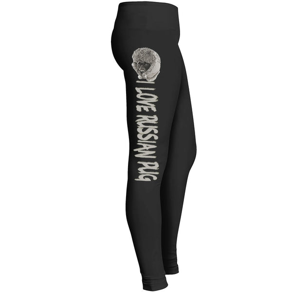 I Love Russian Pug Leggings