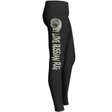 I Love Russian Pug Leggings