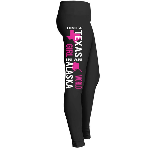 Just A Texas Girl In An Alaska World Legging Leggings