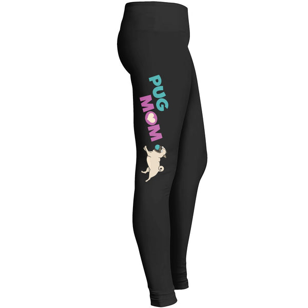 Pug Mom Cute Pug Leggings Leggings