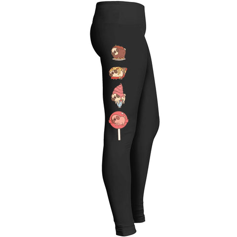 Pug Food Funny Legging 