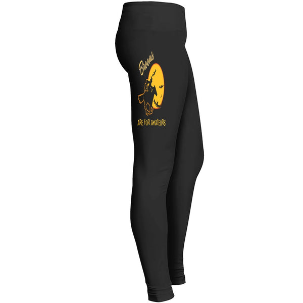 Leng! Horse Lovers Halloween Shirt 2016 - Brooms Are For Amateurs Leggings