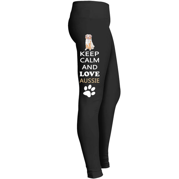 Aussie - Keep Calm And Love Australian Shepherd Legging Leggings