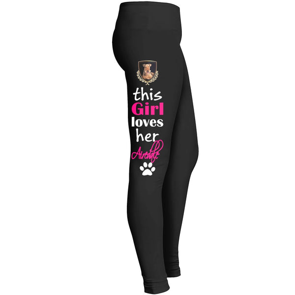 Airedale Terrier Leggingthis Girl Loves Her Airedale 