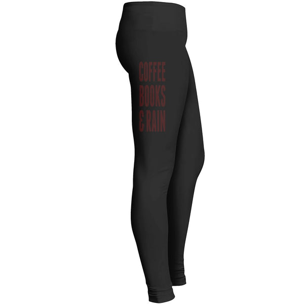 Legging - Coffee Books &amp;amp; Rain (vintage) T-shirt Copy Leggings