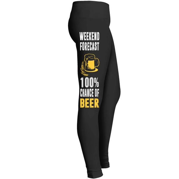 100% Chance Of Beer Leggings