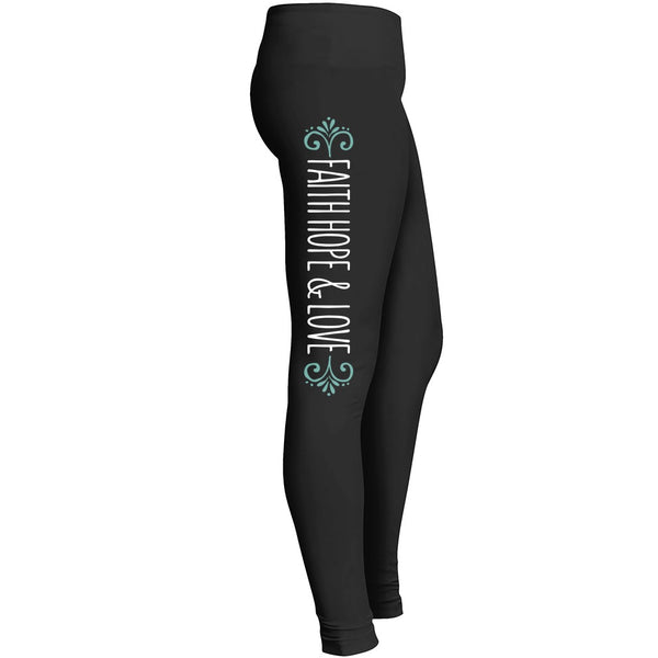 Christian Faith Hope And Love Leggings 