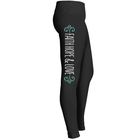 Christian Faith Hope And Love Leggings 