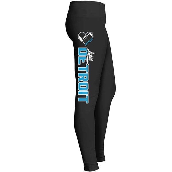 Love Detroit Football Leggings Leggings