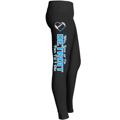 Detroit Win Lose Or Tie Football Leggings Leggings