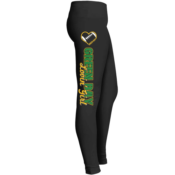 Green Bay Lovin Girl Football Leggings Leggings