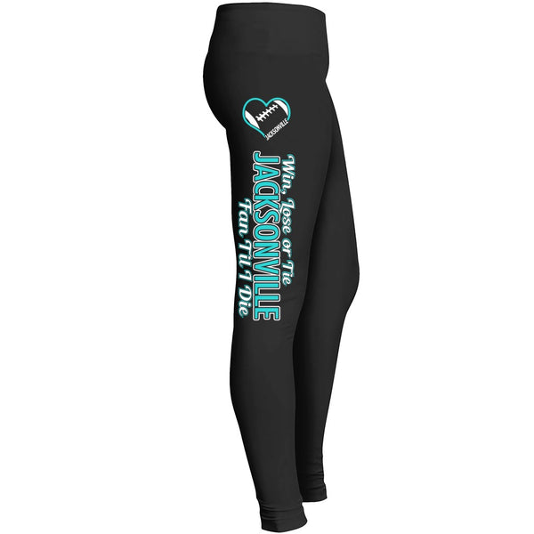 Jacksonville Win Lose Or Tie Football Leggings Leggings