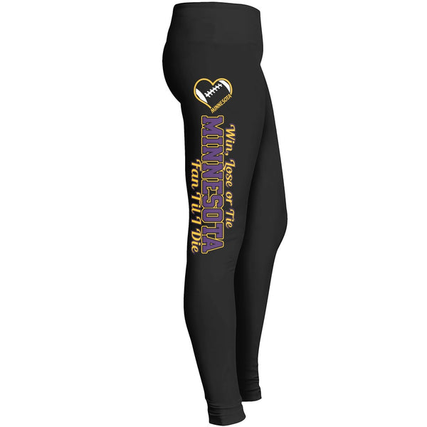 Minnesota Win Lose Or Tie Football Leggings Leggings