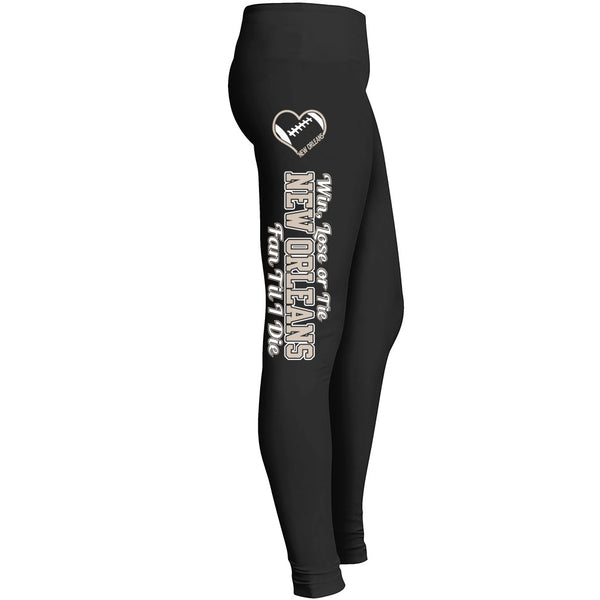 New Orleans Win Lose Or Tie Football Leggings Leggings
