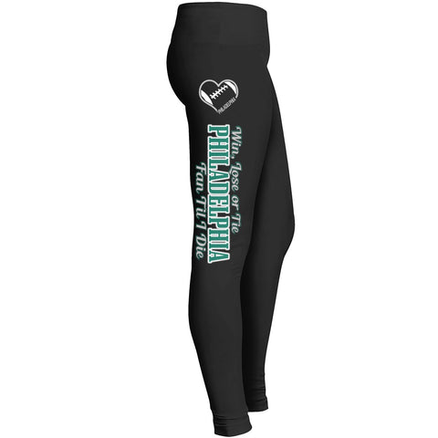 Philadelphia Win Lose Or Tie Football Leggings Leggings