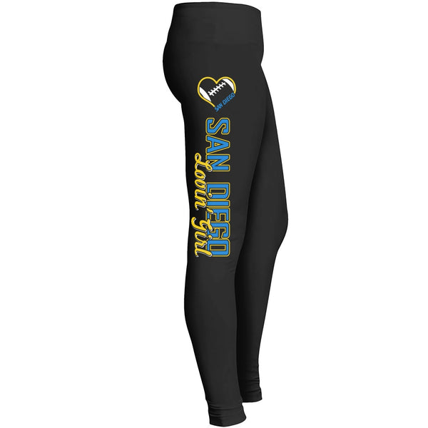 San Diego Lovin Girl Football Leggings Leggings