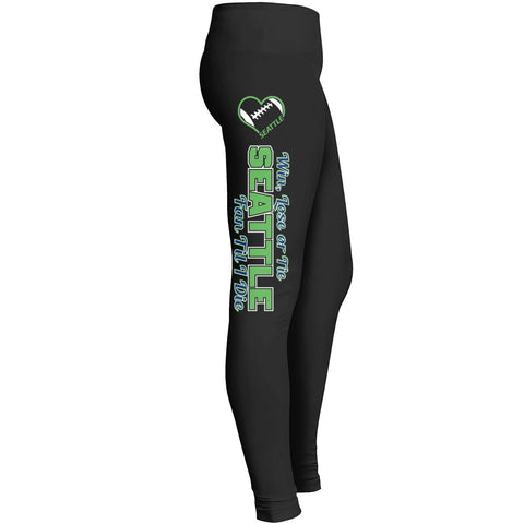 Seattle Win Lose Or Tie Football Football Leggings