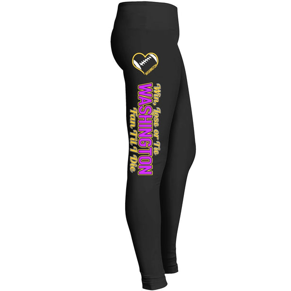 Washington Win Lose Or Tie Football Leggings Leggings