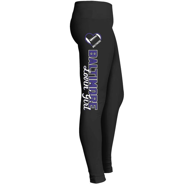 Baltimore Lovin Girl Football Leggings Leggings