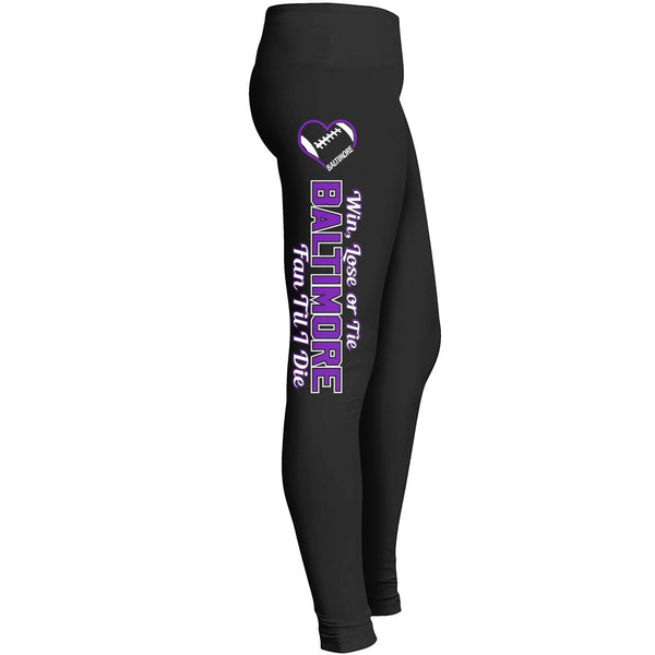 Baltimore Win Lose Or Tie Football Leggings Leggings