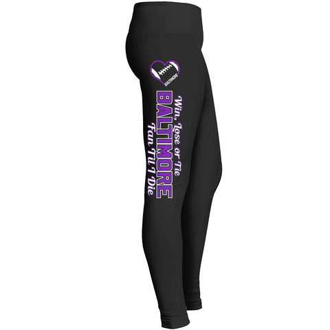 Baltimore Win Lose Or Tie Football Leggings Leggings