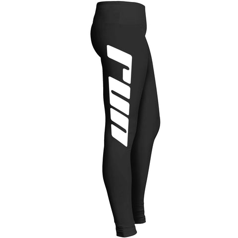Run White Printed Leggings Leggings
