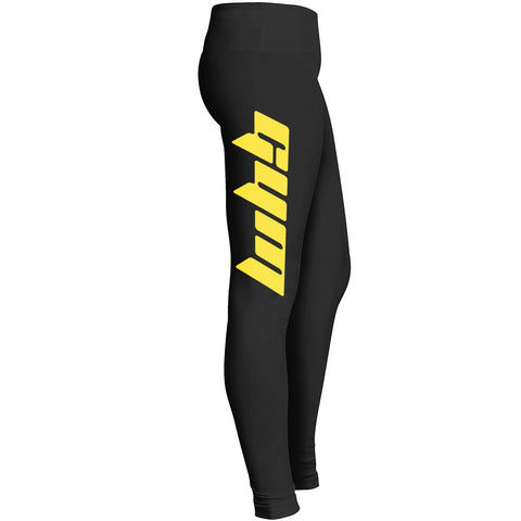 Gym Yellow Printed Leggings Leggings