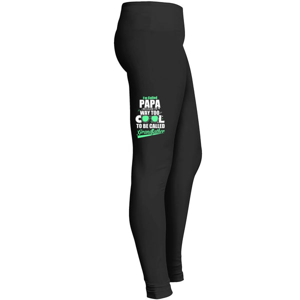 Fitness Yoga Running Im Caller Papa Because Im Way Too Cool To Be Call Grandfather Leggings
