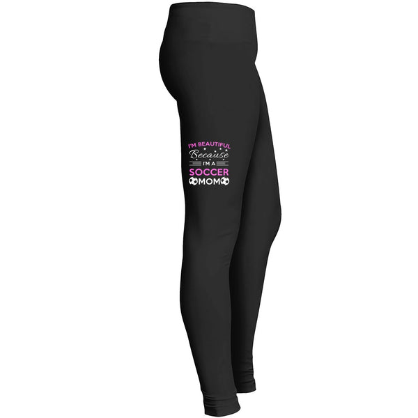 Fitness Yoga Im Beautiful Because Im A Soccer Mom Leggings