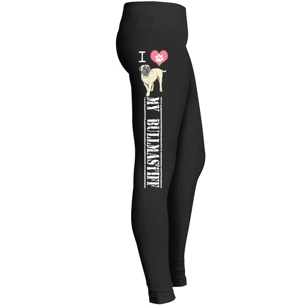 I Love My Bullmastiff Leggings