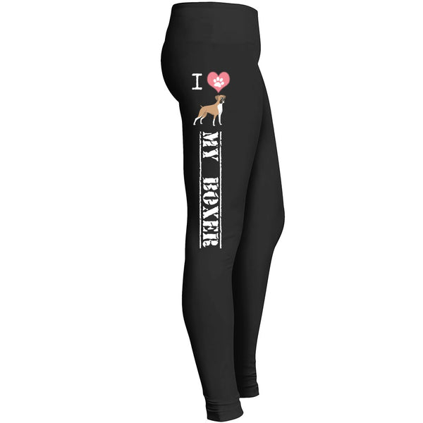 I Love My Boxer Leggings