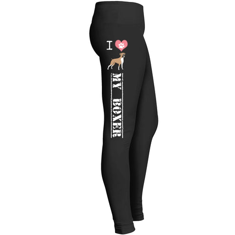 I Love My Boxer Leggings