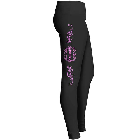 Pink Dancer Swirls Leggings Leggings