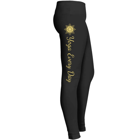 Yoga Every Day (yellow) Leggings Leggings