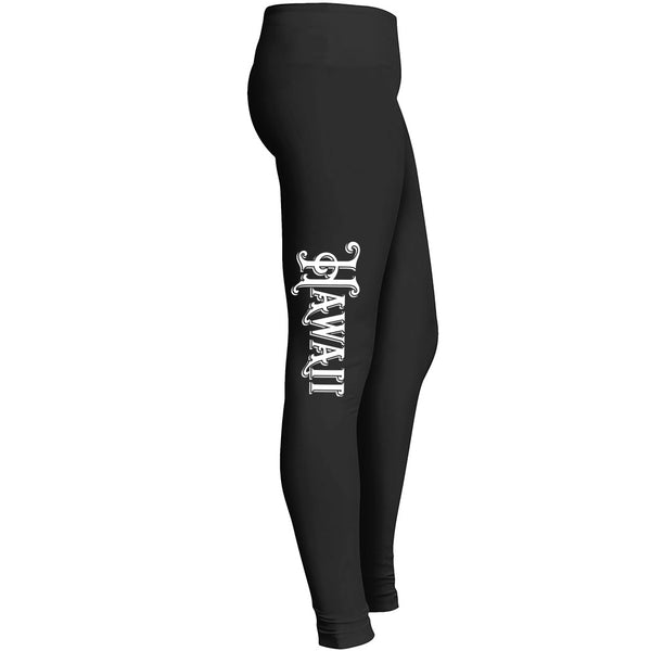 Hawaii Vintage Fancy Type Leggings Leggings