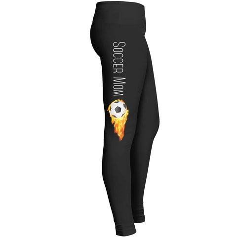 Soccer Mom Ball On Fire Leggings Leggings