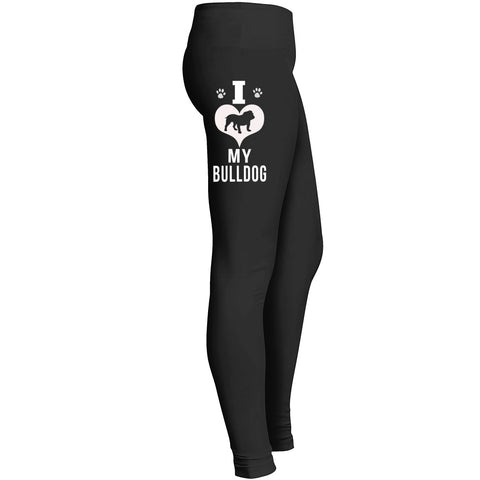 I Love My Bulldog Leggings