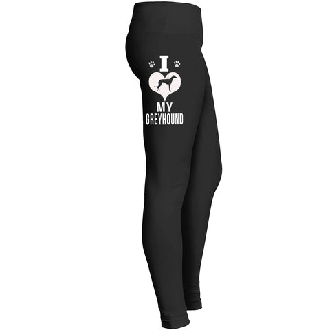 I Love My Greyhound Leggings