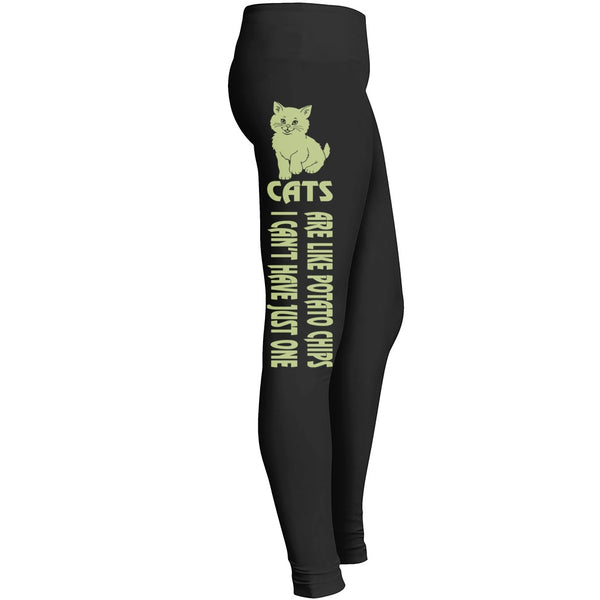 Cats Are Like Potato Chips Leggings Leggings